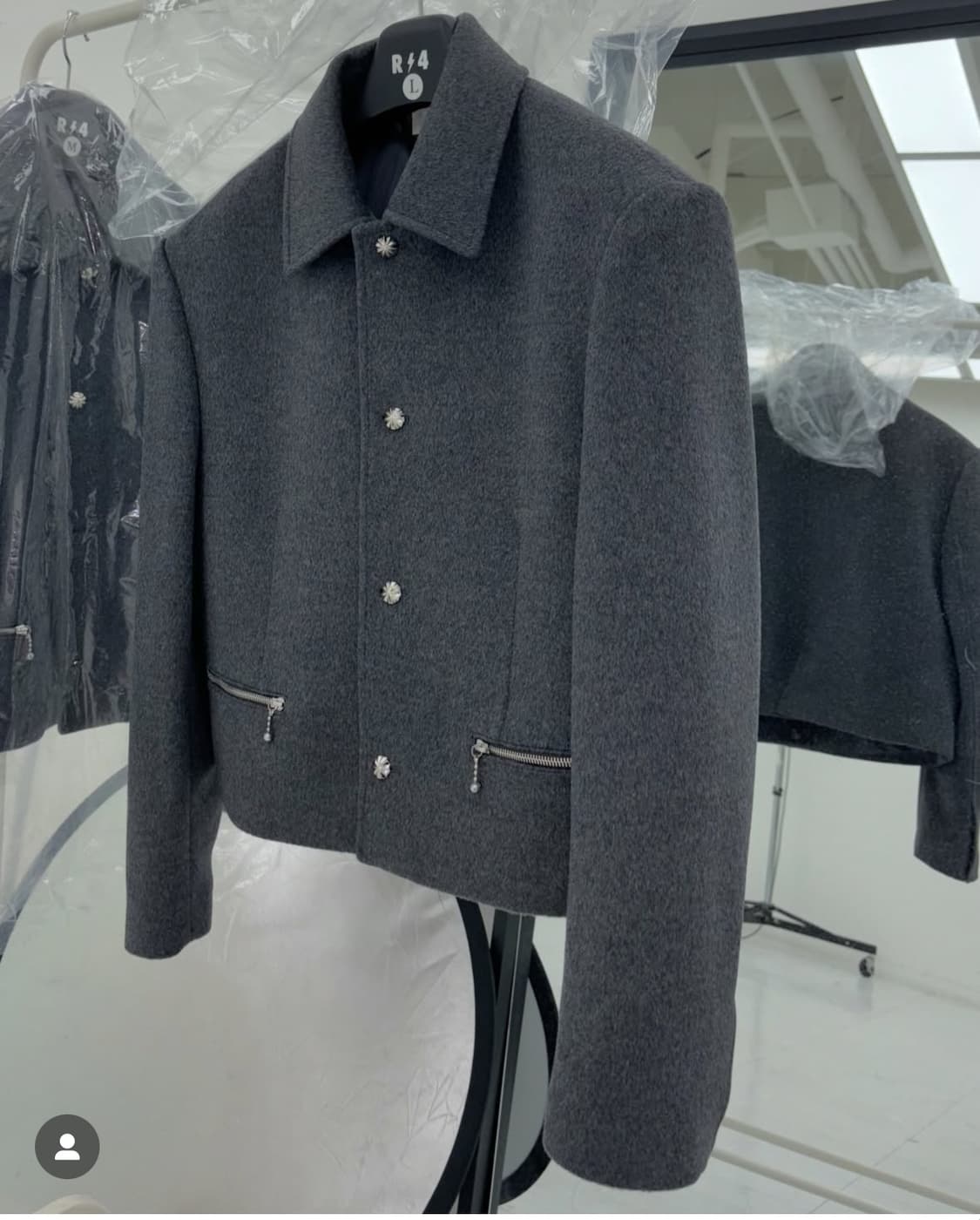 알포/ 캐시미어 - CROP JACKET(그레이) 상품이미지4