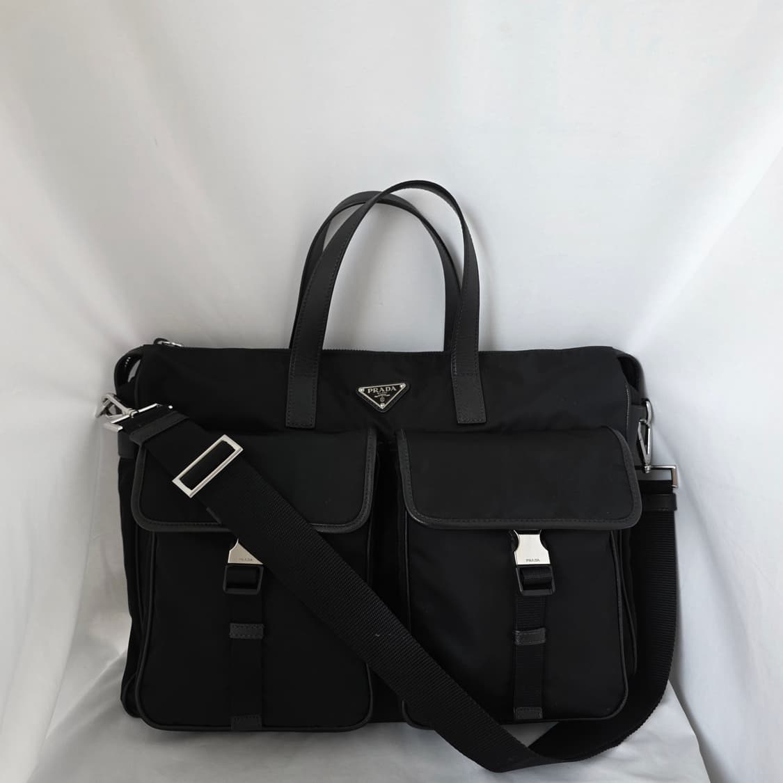 [정품 PRADA] 프라다 투포켓 나일론 사피아노 브리프케이스 서류가방 상품이미지1