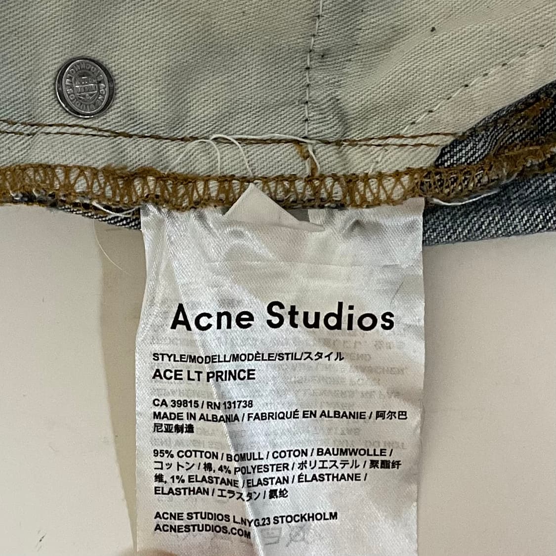 [Acne Studios] Ace LT Prince Denim Jeans 상품이미지5