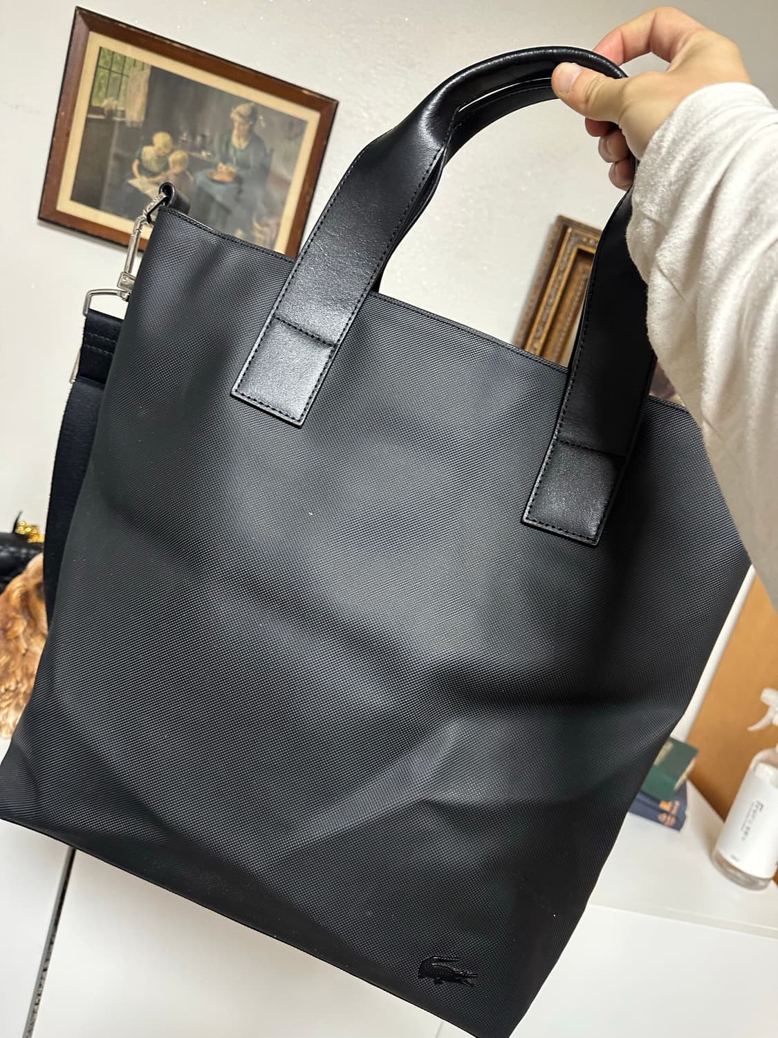 라코스테 토트백 블랙 팝니다 상품이미지2