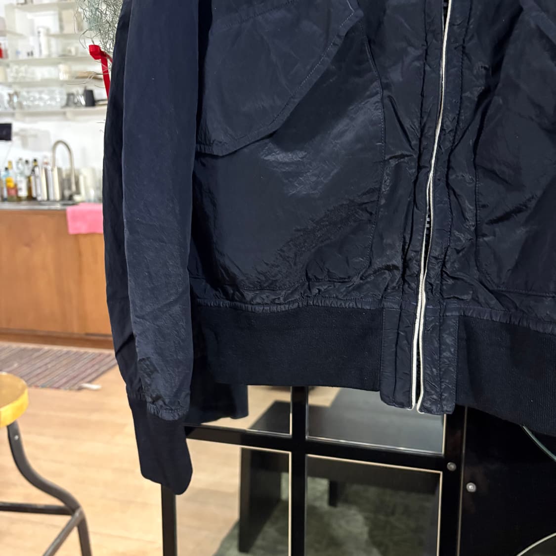 스톤아일랜드 다크 네이비 나일론 메탈 후드 집업 자켓 상품이미지6