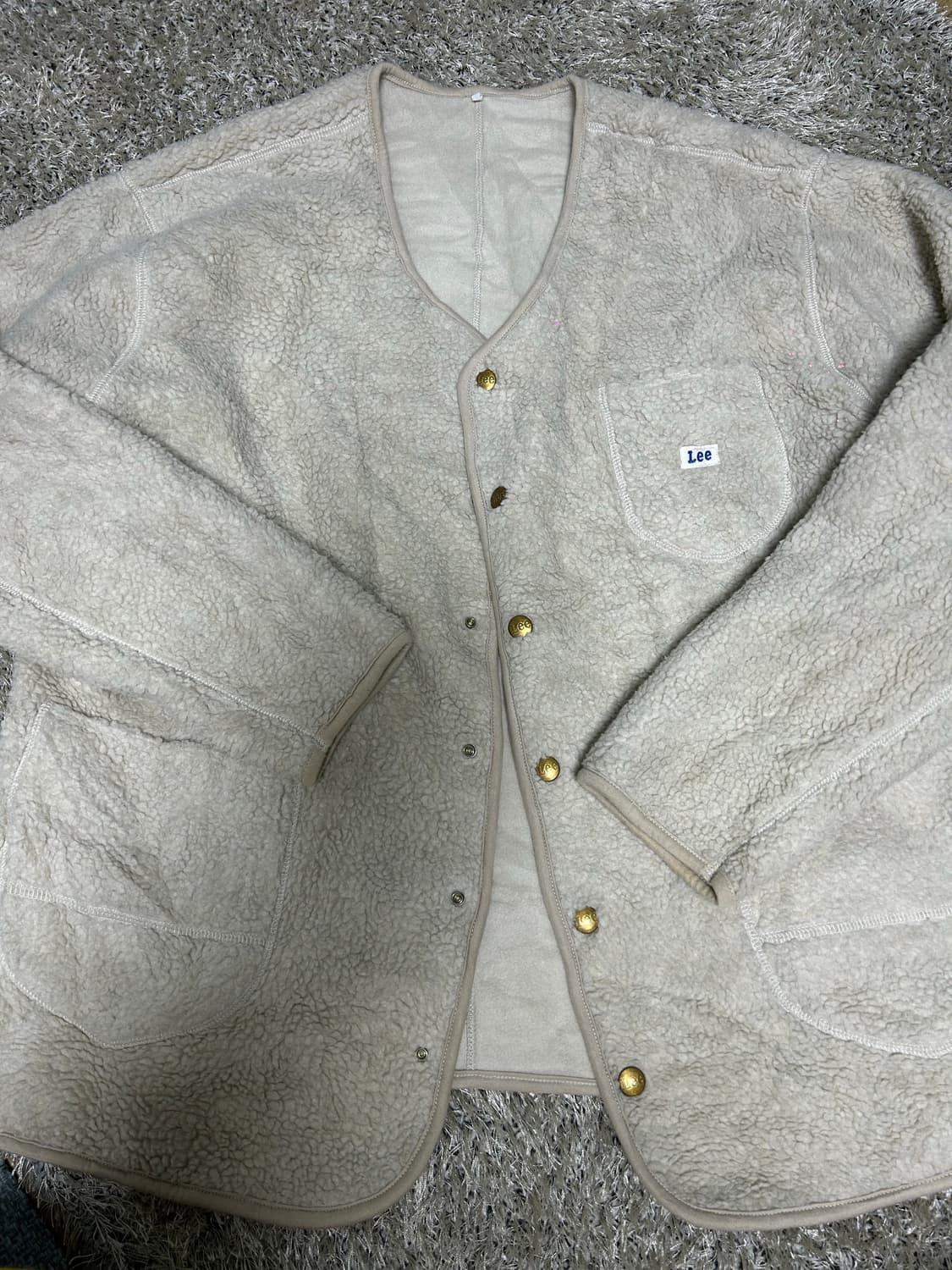 일본판 LEE 리버서블 후리스가디건 사이즈 110 상품이미지1