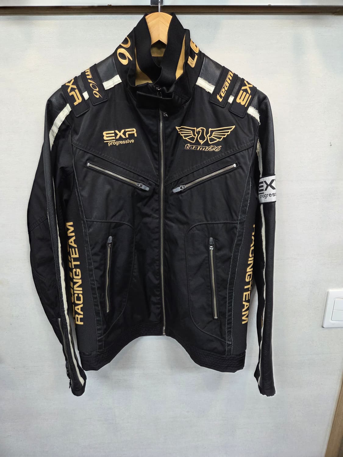Exr 106 팀 레이싱 소가죽 폴리 자켓 L 상품이미지1