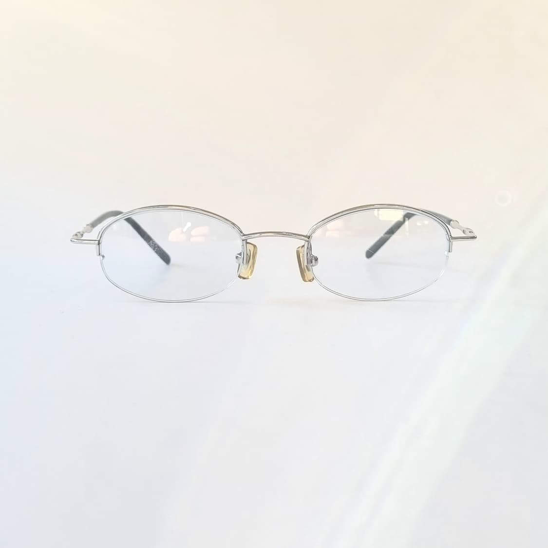 데드스탁 빈티지 오벌 반무테 안경테  492 상품이미지2