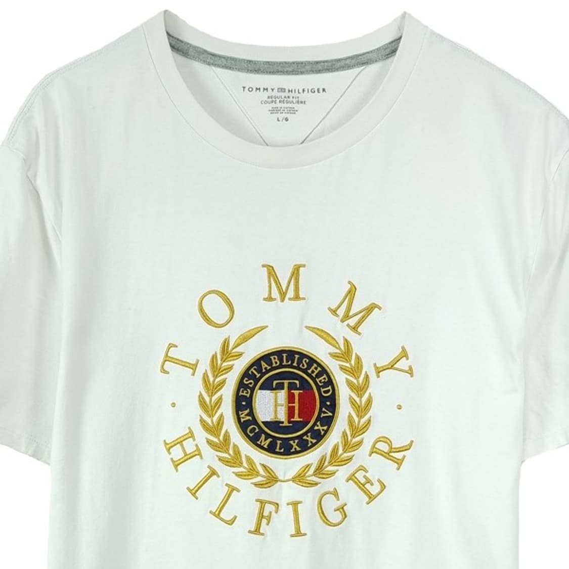 [타미힐피거] 헤리티지 빅로고 자수 반팔 티 M20171 상품이미지4
