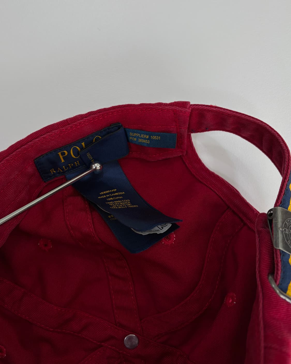 폴로 랄프로렌 클래식 버건디 치노 볼캡 상품이미지10