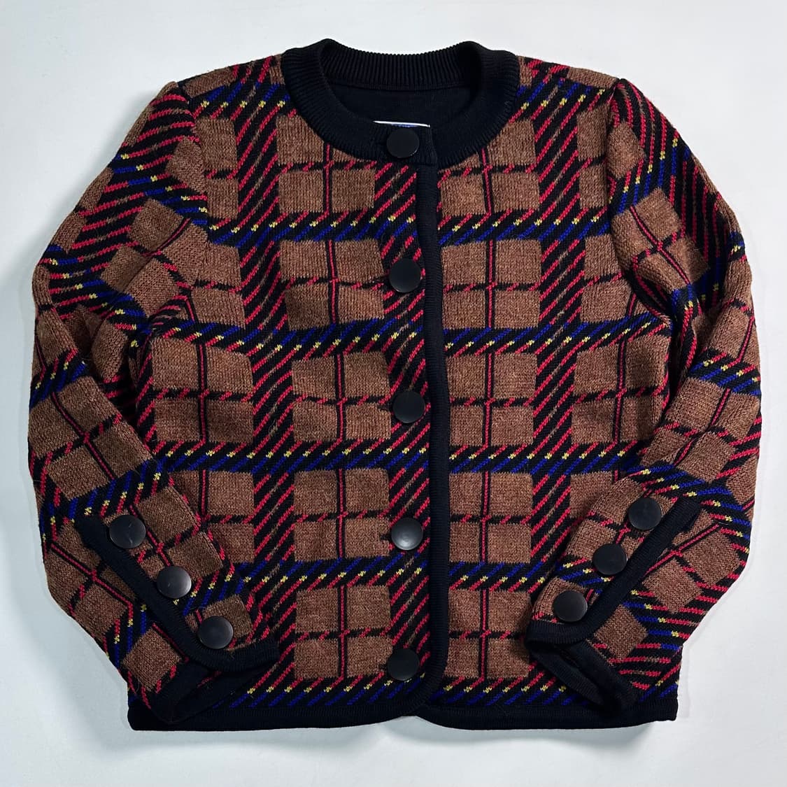 YSL 입생로랑 울 체크 가디건 상품이미지1