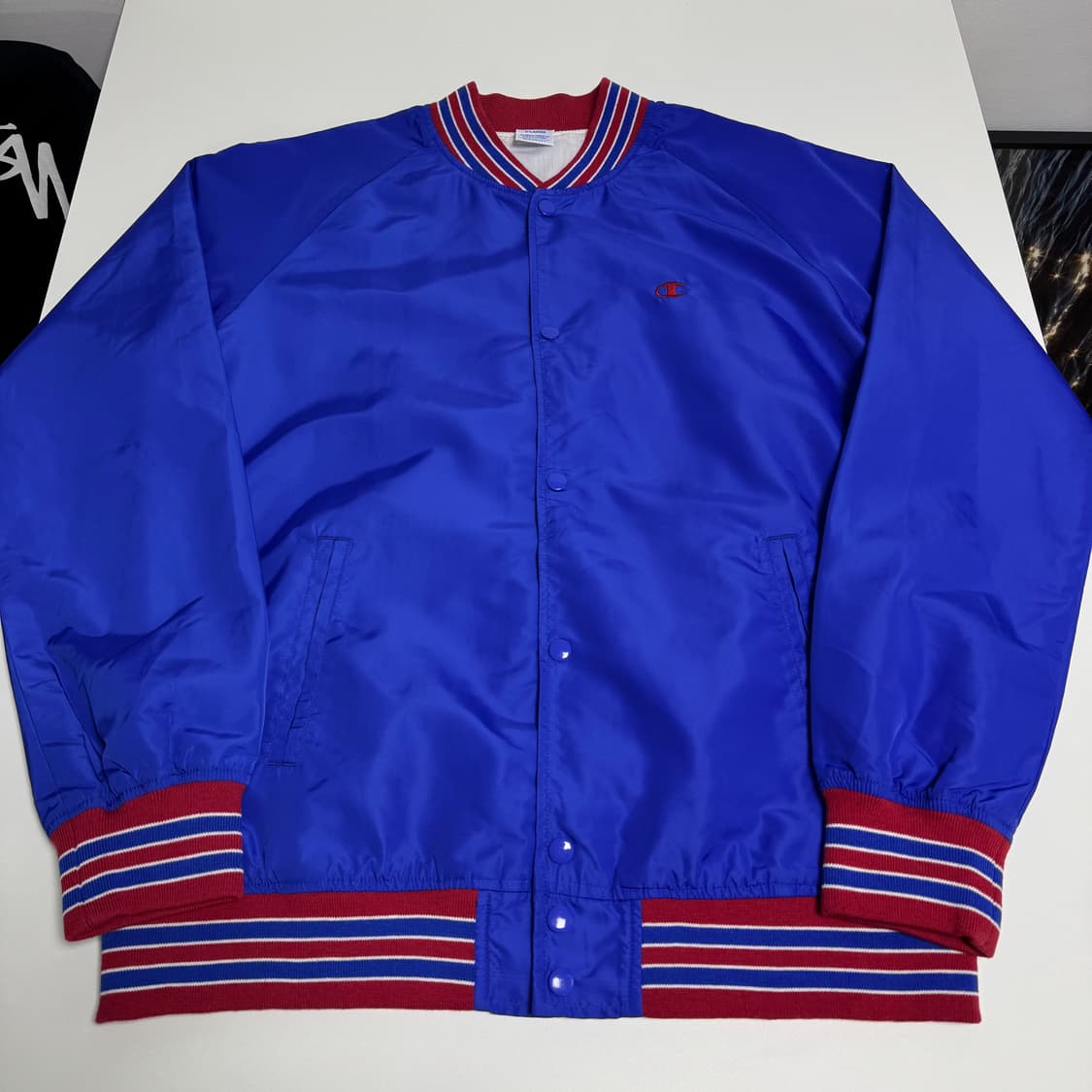 챔피온 블루 바시티 자켓 XL 상품이미지1