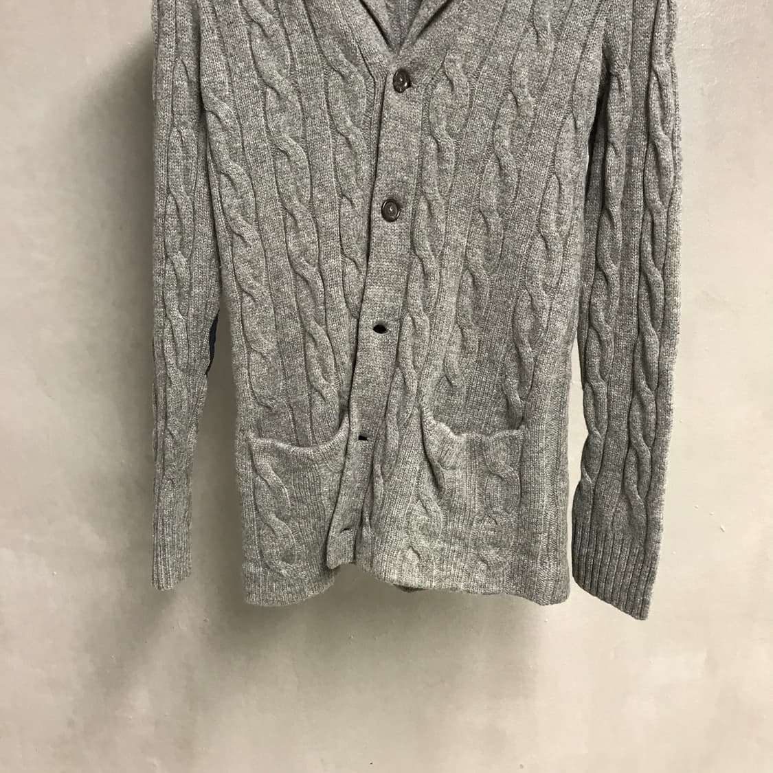 폴로 랄프로렌 엘보우 패치 숄카라 가디건 S 상품이미지3