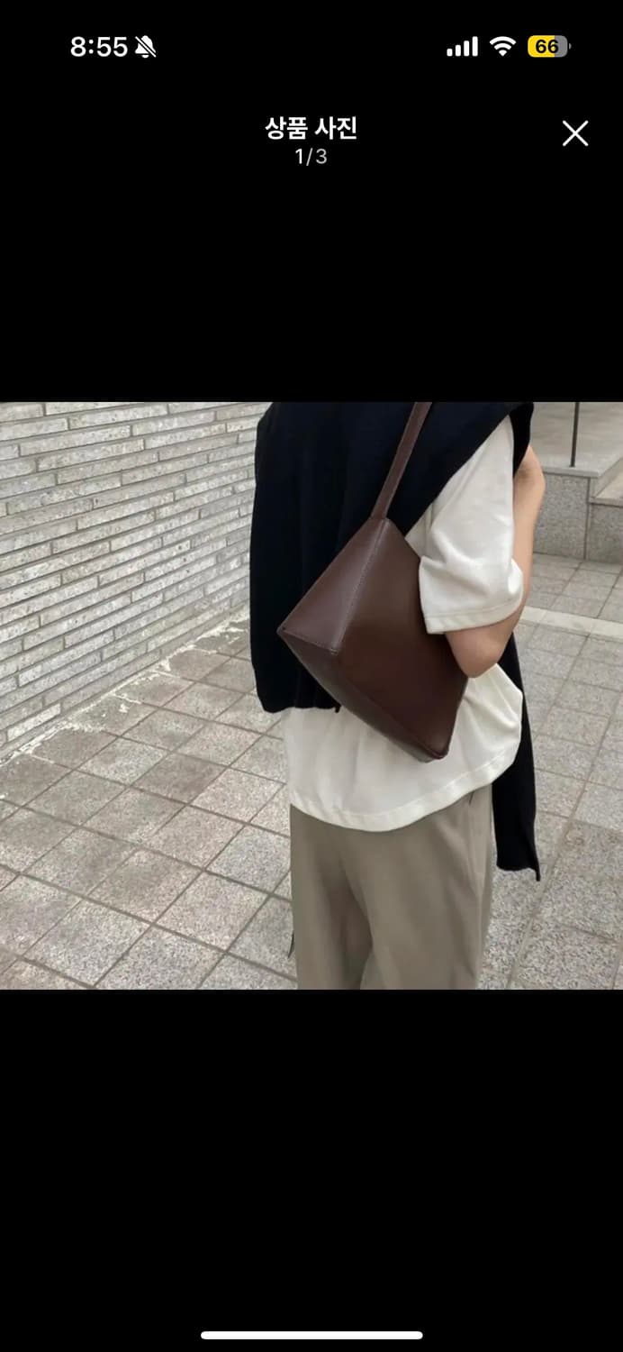 스퀘어 숄더백 블랙 상품이미지1