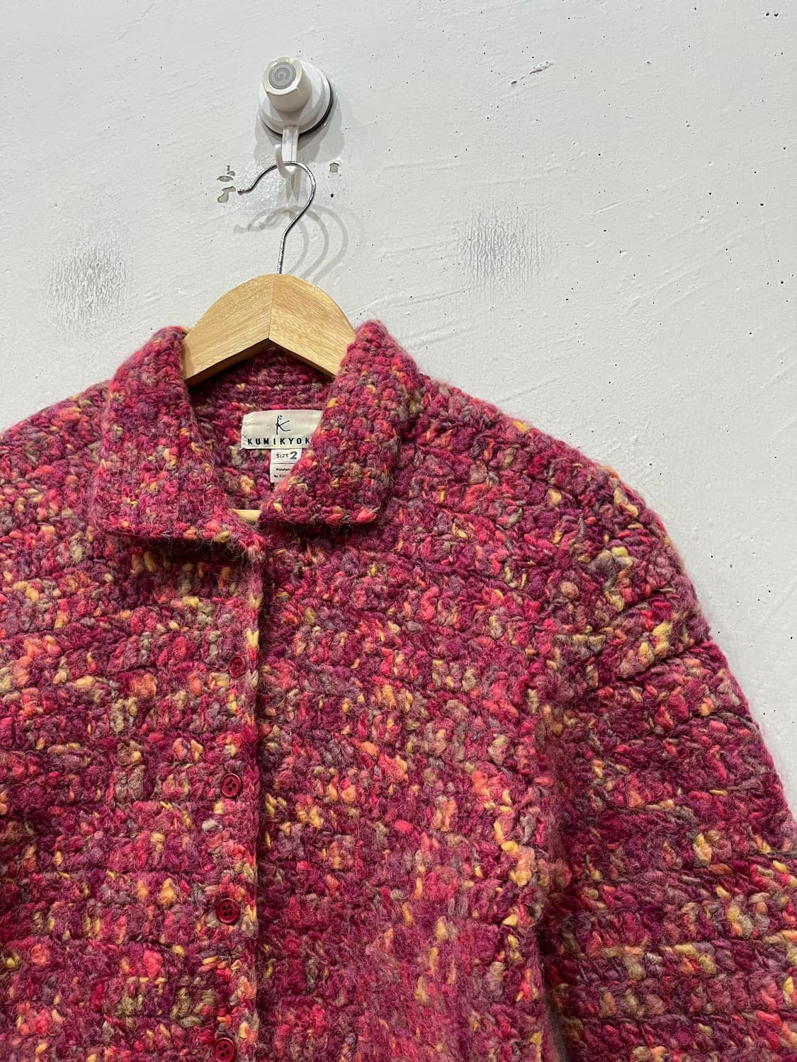 KUMIKYOKU 핸드메이드 퓨어울 비비드 가디건  상품이미지2