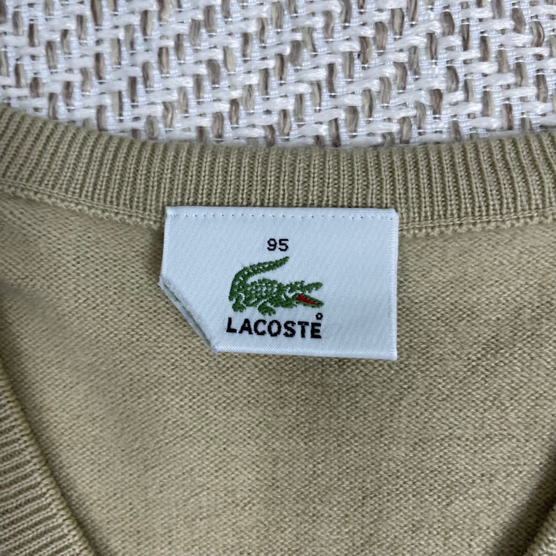 라코스테 니트 조끼 베이지 95 상품이미지3