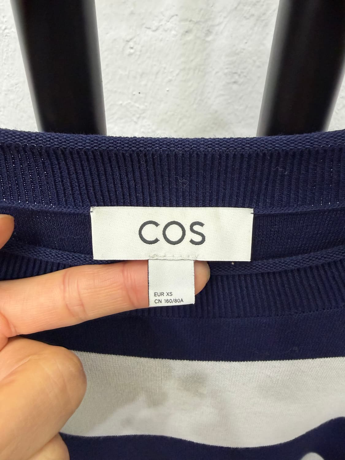 정품) COS 코스 여성 오버사이즈 스트라이프 니트 XS 상품이미지5