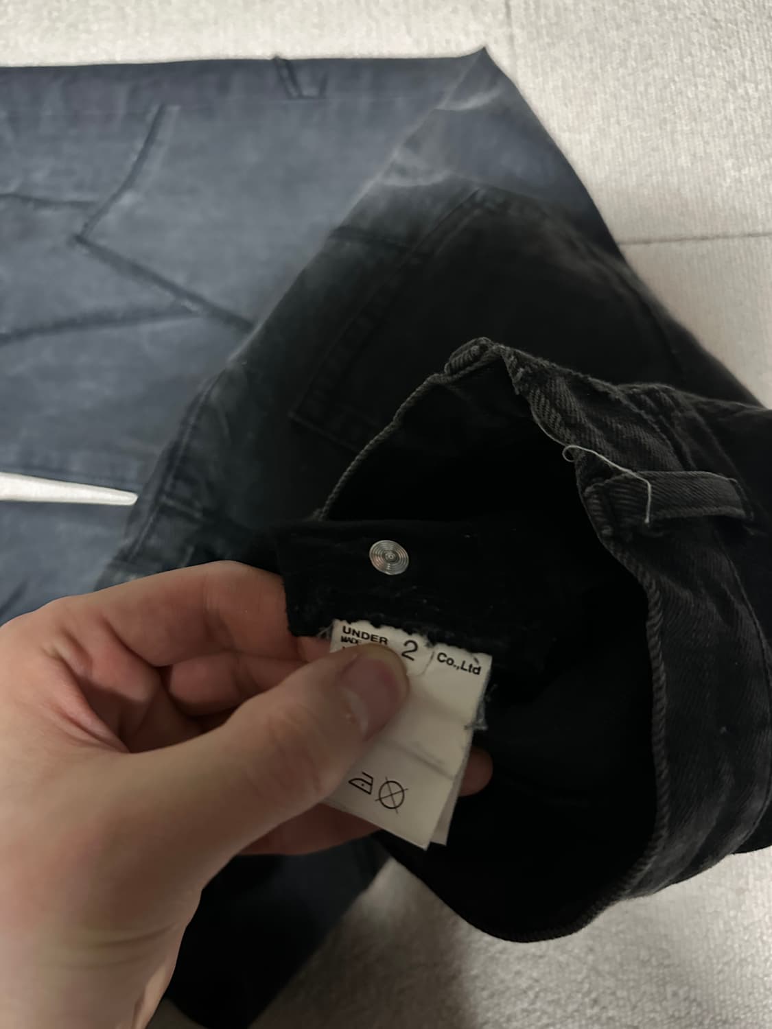 언더커버리즘 패치 블랙 데님 상품이미지5