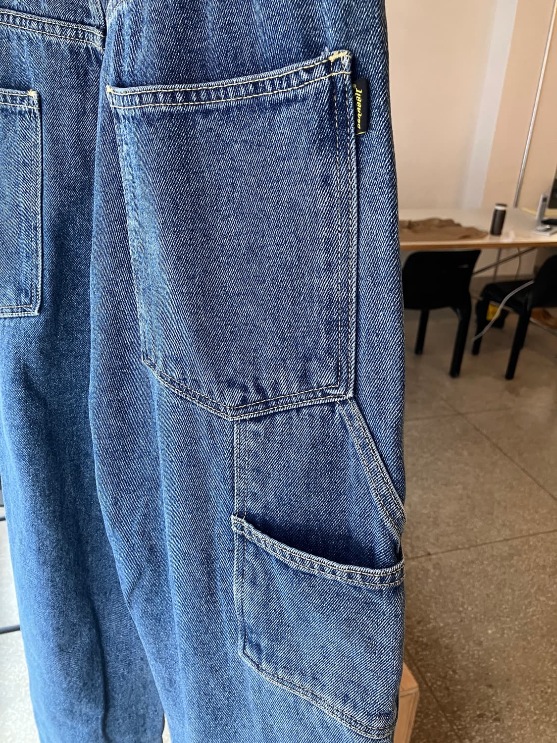 bsrabbit 카펜터 루즈핏 데님 딥블루 상품이미지3