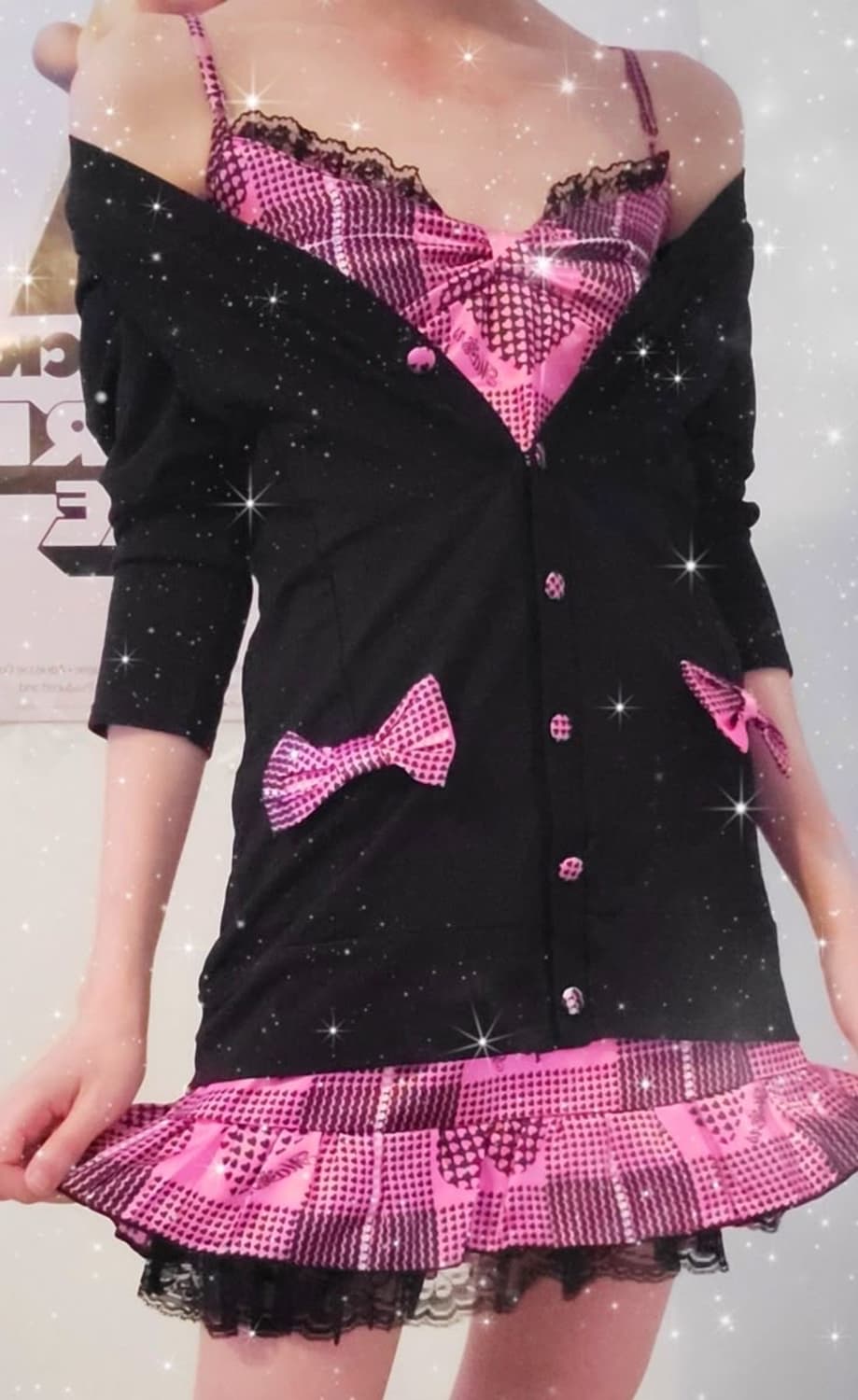 Ma*rs 마즈 sugargloss 가디건 원피스 세트 갸루 상품이미지1