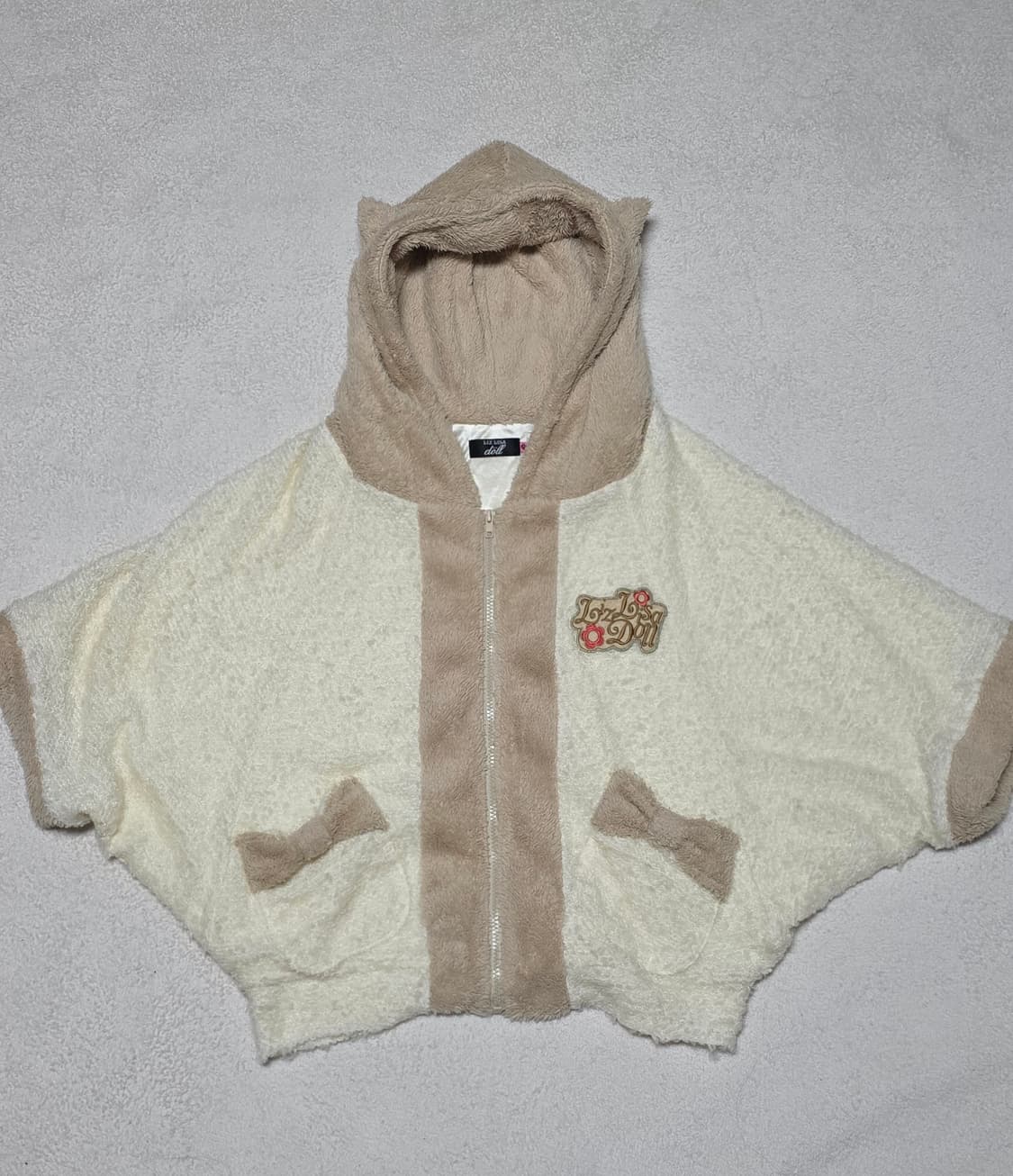 리즈리사돌 네코미미 리본 케이프 m 후드집업 초코라떼갸루 히메 상품이미지1