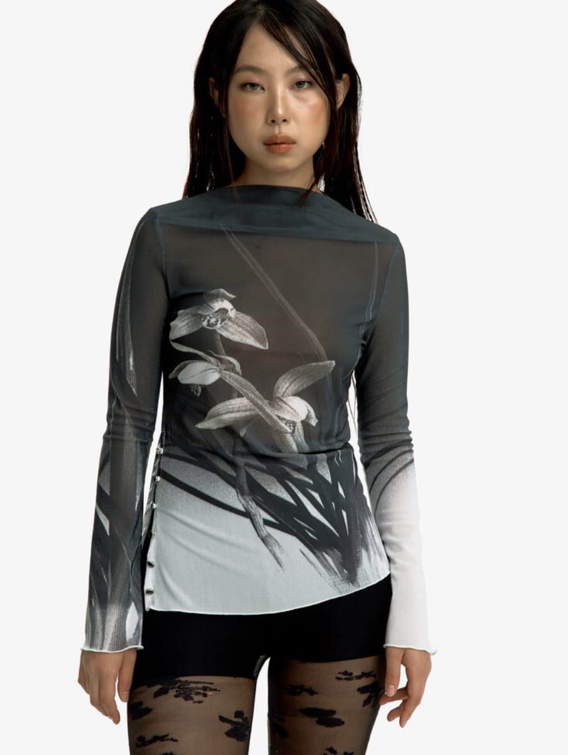 kashiko Orchid Mesh Top  상품이미지1
