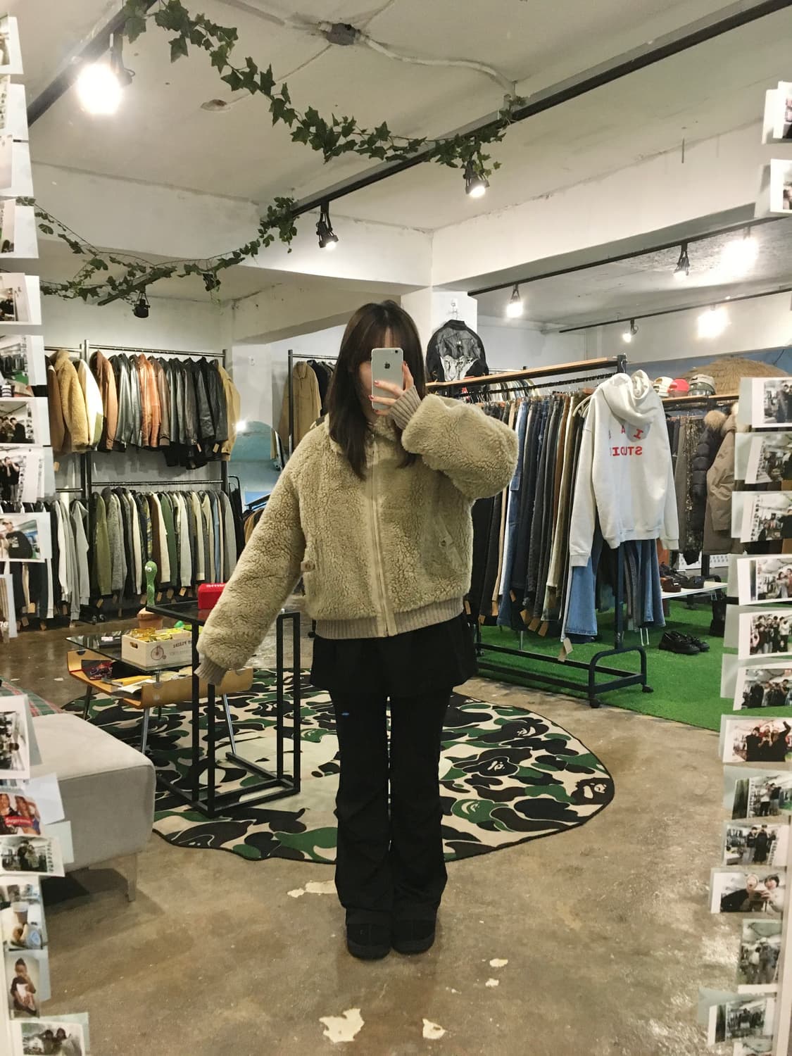 스튜디오 톰보이 누빔 시어링 퍼 자켓 상품이미지7