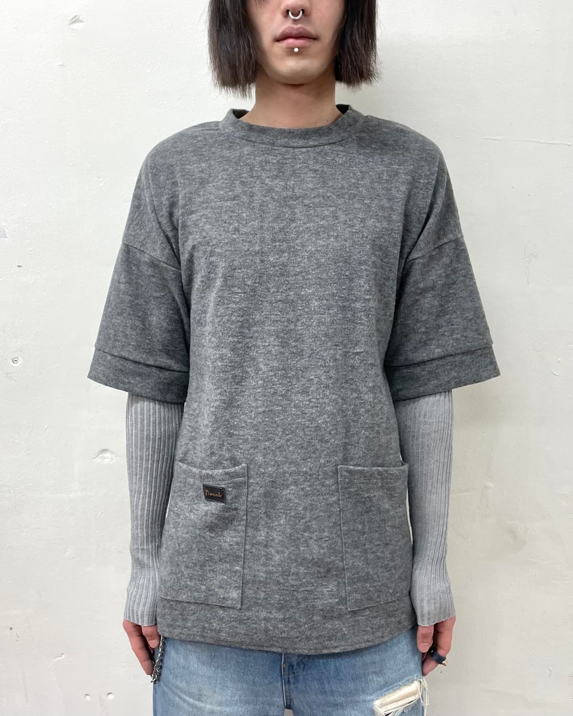 Big Pocket Knitwear Layered Long Sleeve 상품이미지1