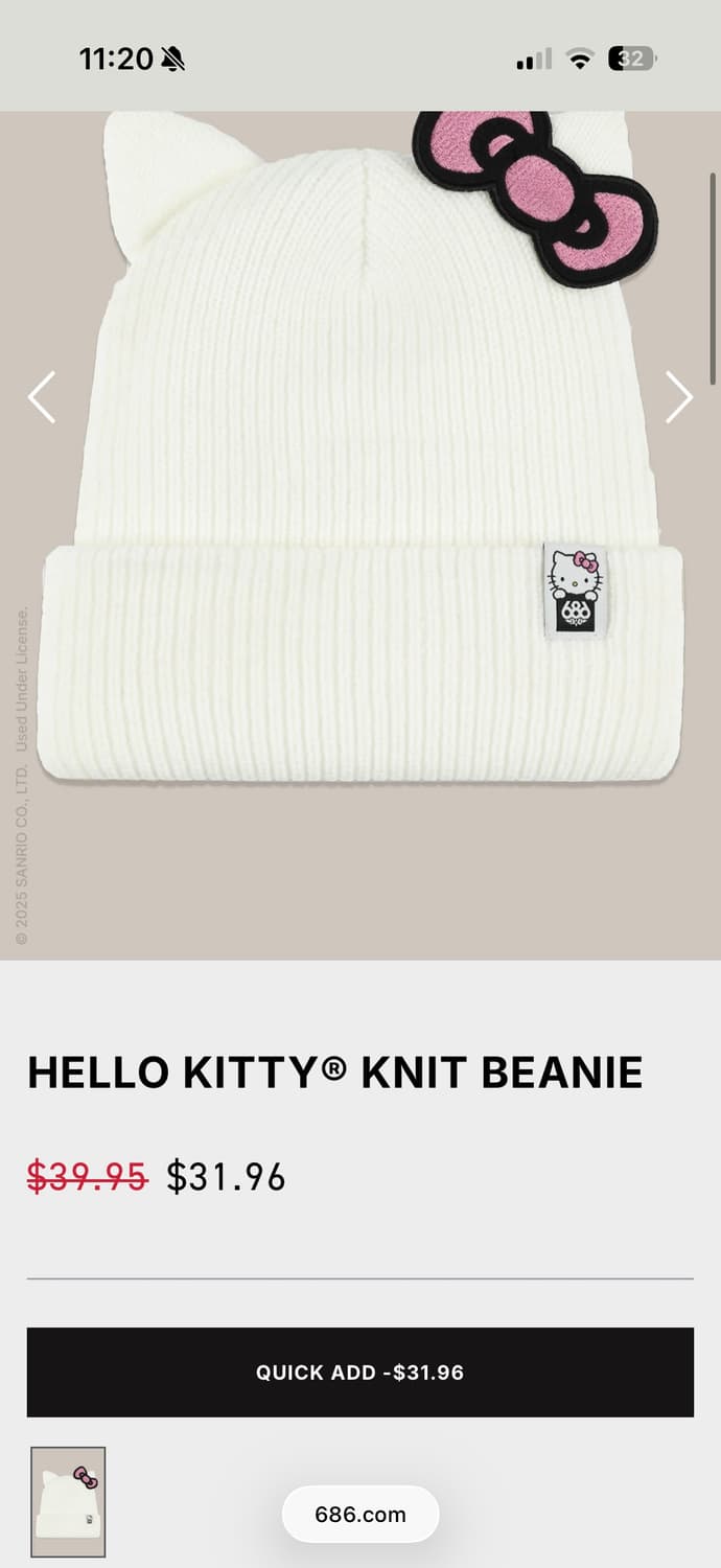헬로키티 고양이 비니 상품이미지2