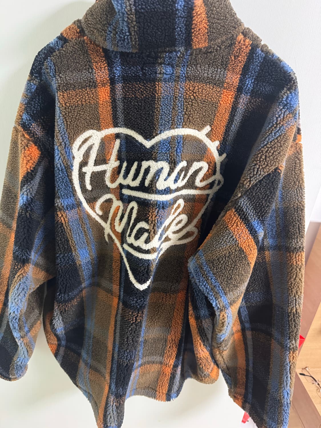 [L] 휴먼메이드 체크 플리스 풀오버 브라운 상품이미지2