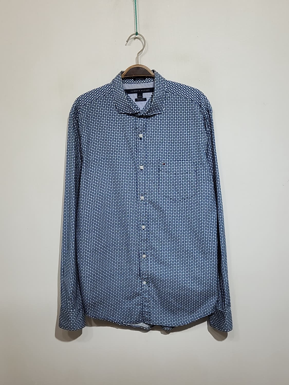 (M) 타미힐피거 셔츠 패턴 남방 토미 로고 포켓  상품이미지1