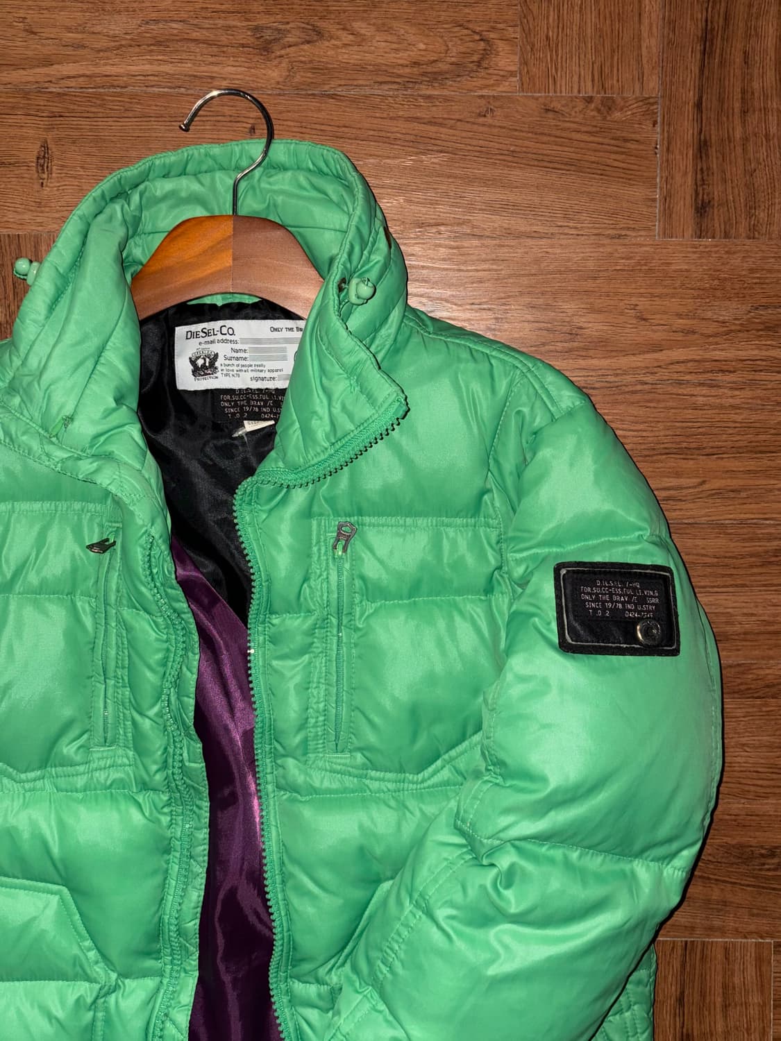 Diesel 디젤 민트 경량패딩 상품이미지4