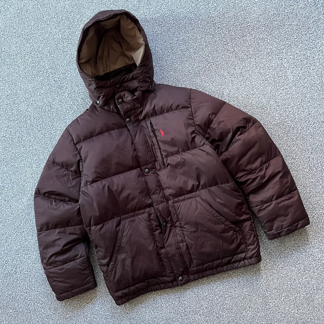 폴로 랄프로렌 퍼플 후드패딩 상품이미지1