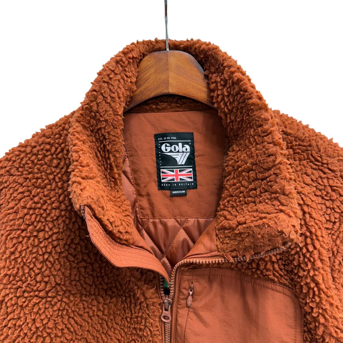 [M] 골라 오렌지브라운 플리스 자켓 상품이미지5