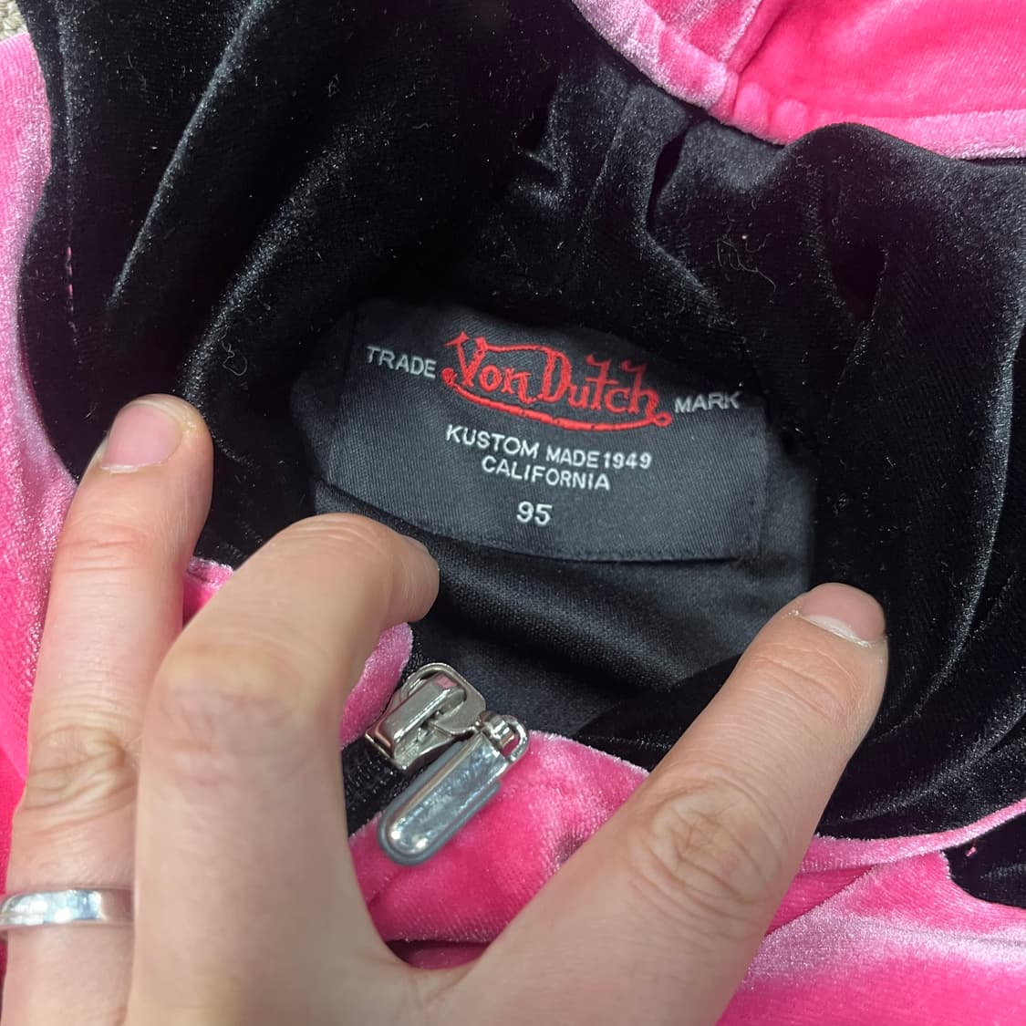  본더치 y2k 벨벳 후드집업 상품이미지5