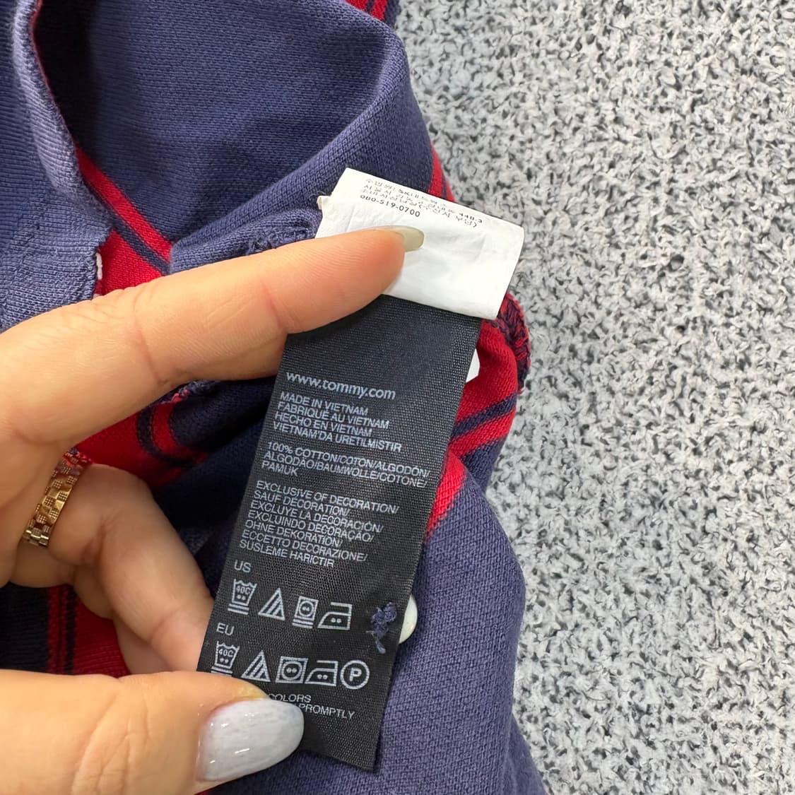 S 타미힐피거 스트라이프 반팔 카라티 0309J 상품이미지6