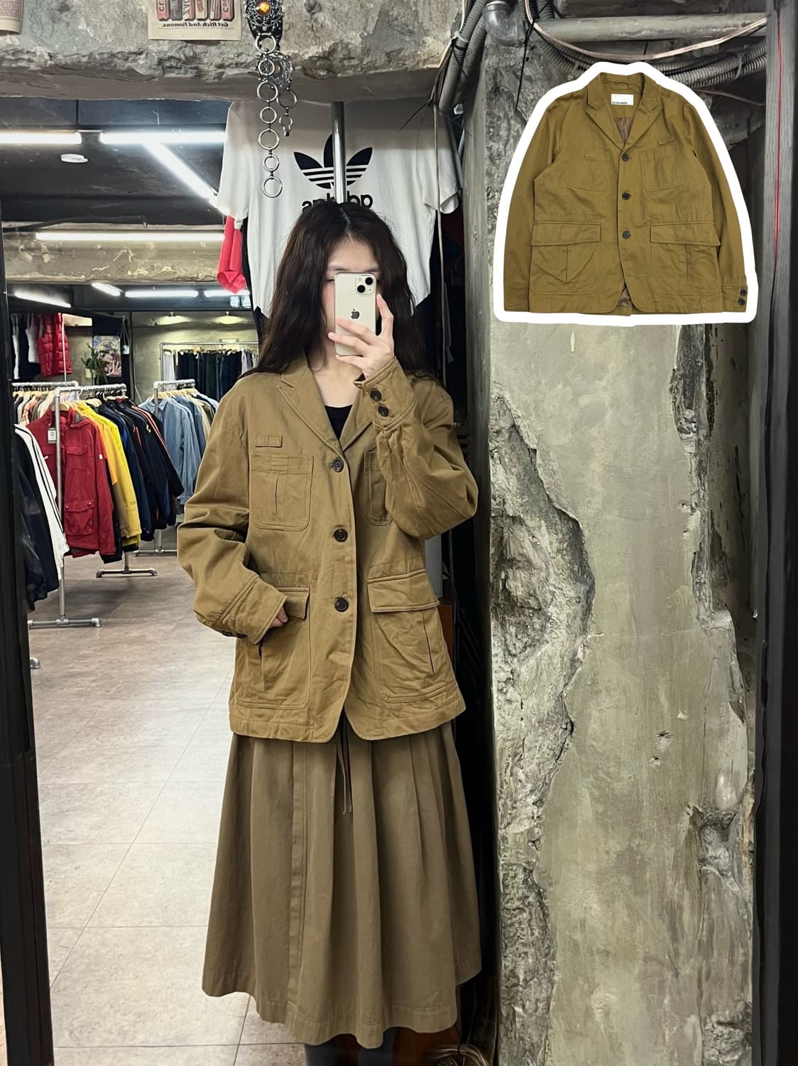 비슬로우 스탠다드 코튼 워크 자켓 카멜 L #csz2351 상품이미지1