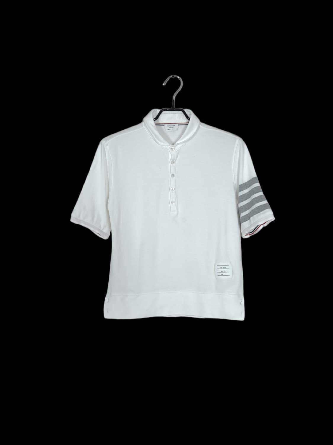 톰브라운 4바 와플니트 반팔 카라티셔츠 상품이미지1