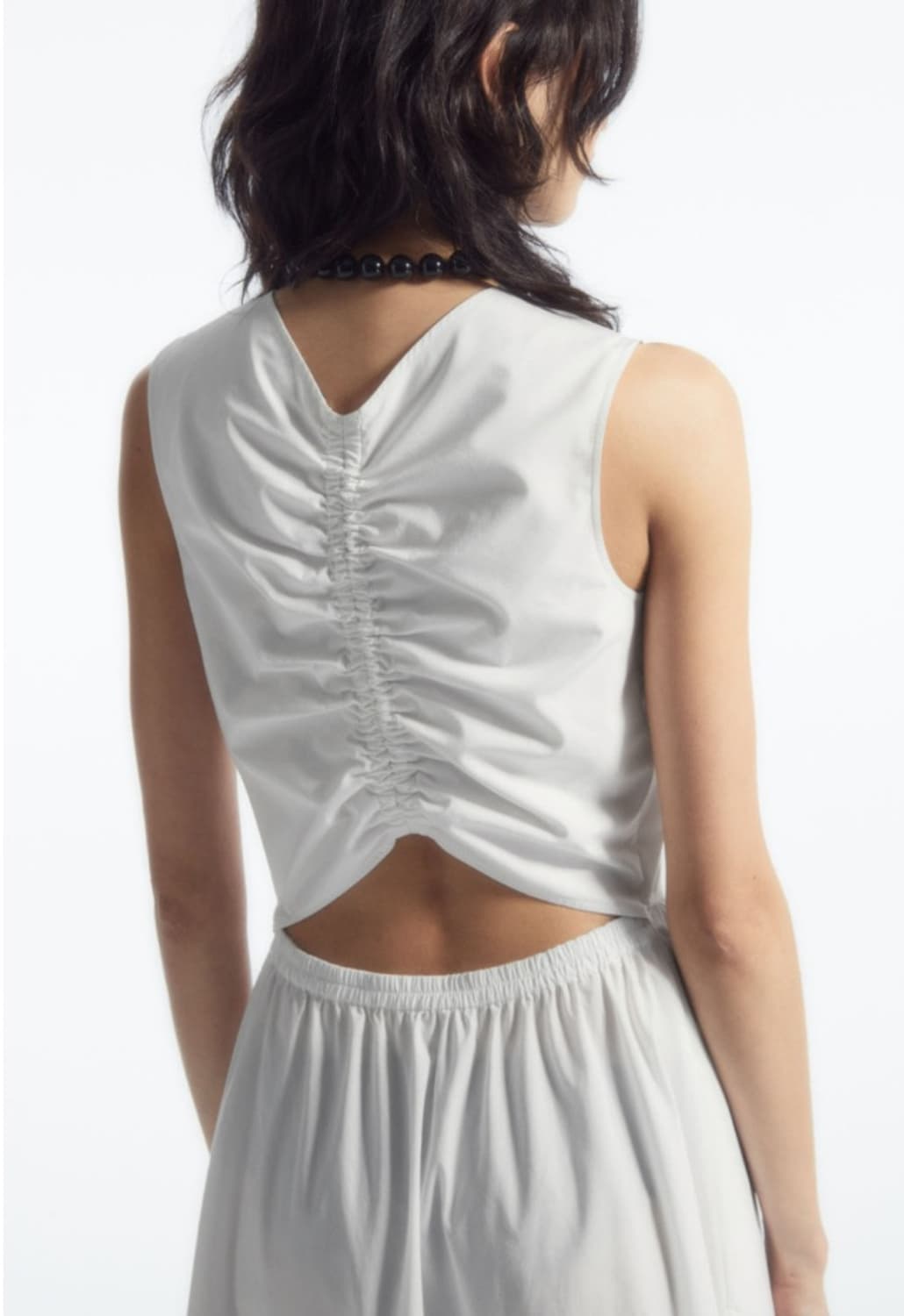 Cos 화이트 오픈백티어드원피스 상품이미지2