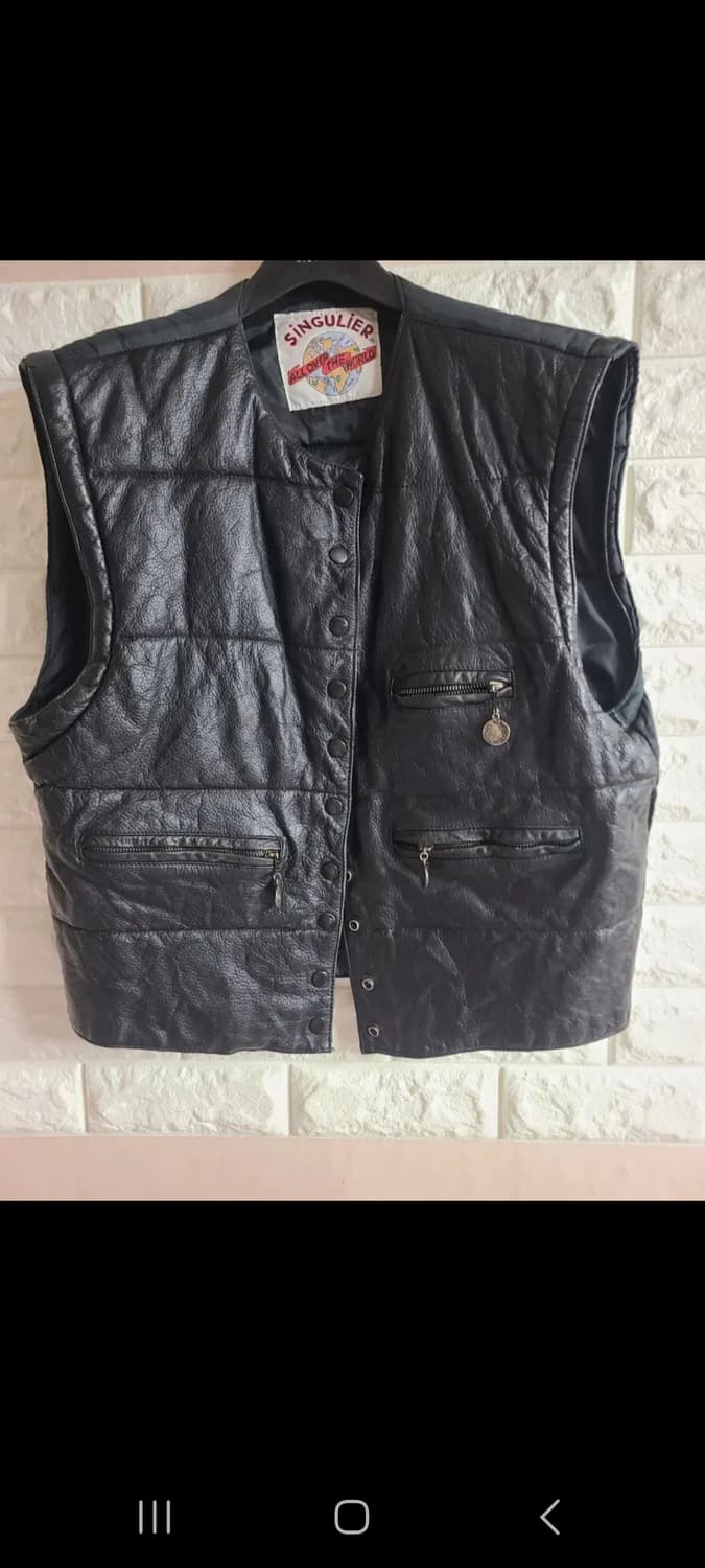 SINGULIER 가죽 조끼(라지) 상품이미지2