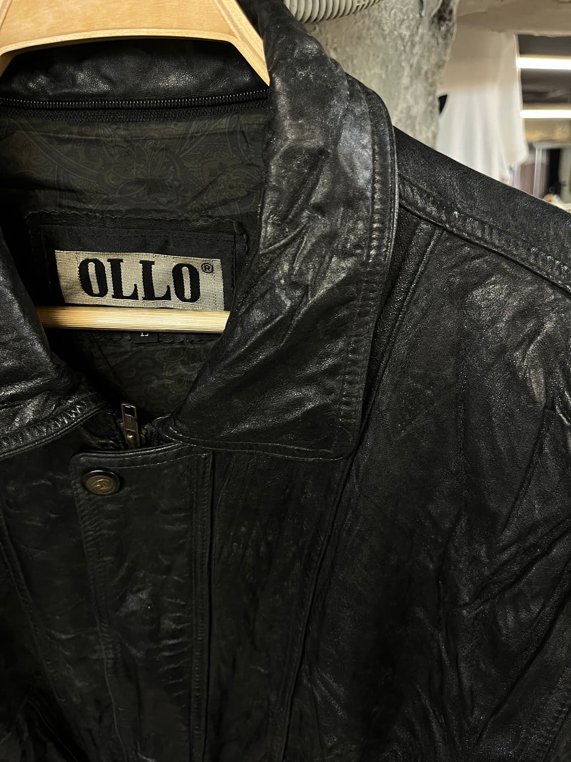 빈티지 양가죽 레더 자켓 블랙 L #csz2598 상품이미지5