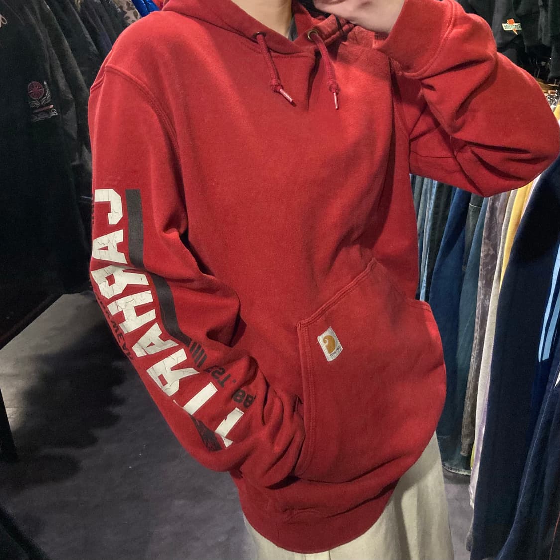 [IM] 칼하트 후드티 오렌지레드 상품이미지3