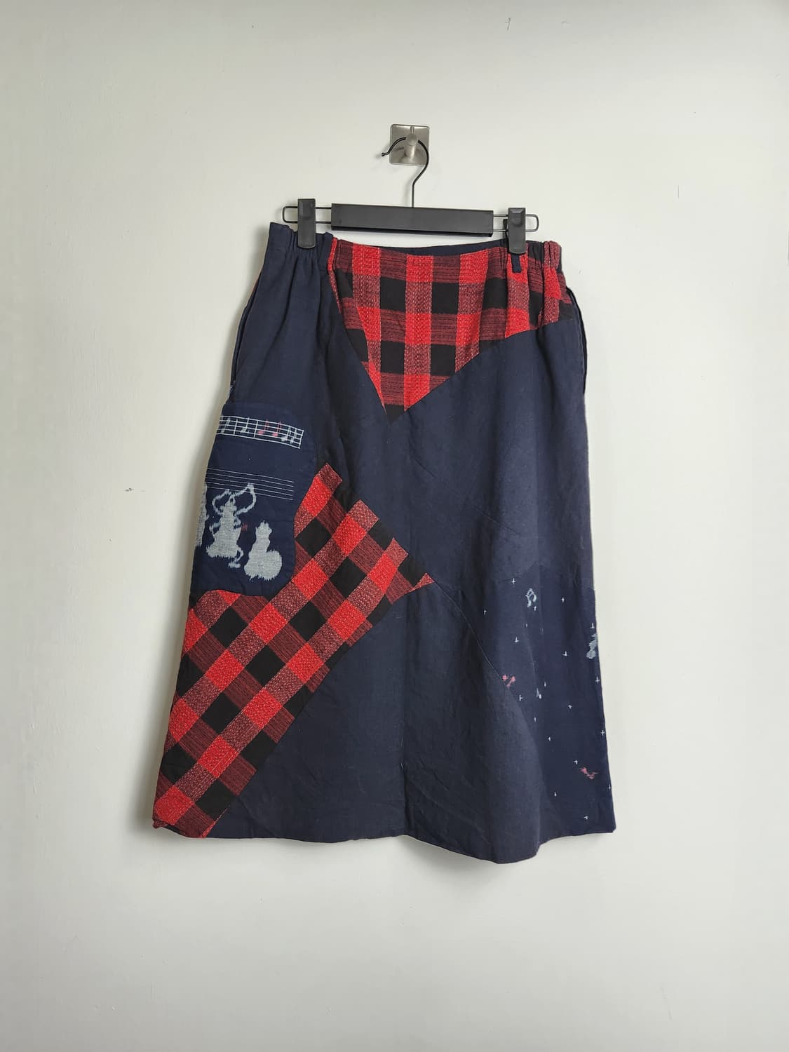 패치워크 체크 스커트 상품이미지7