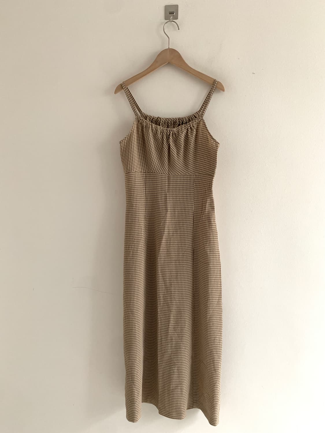 Check Slip Dress(Beige) 상품이미지6