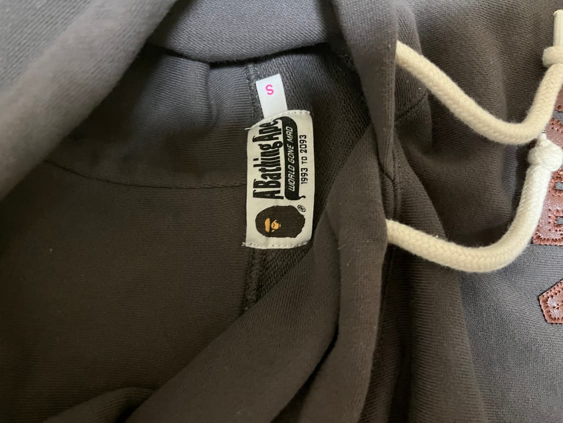 베이프 레더패치 후드 S 상품이미지3