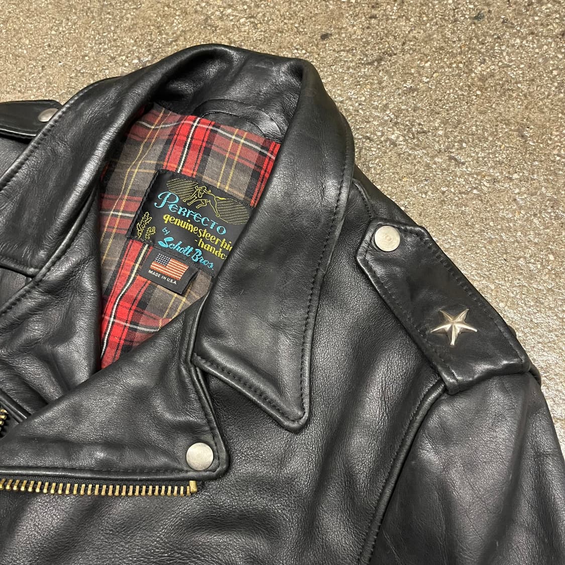 Schott 퍼펙토 더블 라이더 자켓 (100) 상품이미지2