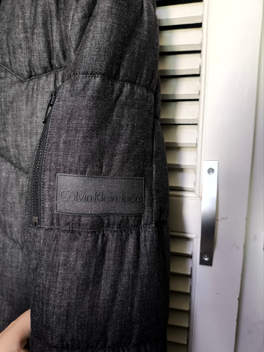 M 캘빈클라인 그레이 데님 경량패딩 상품이미지4