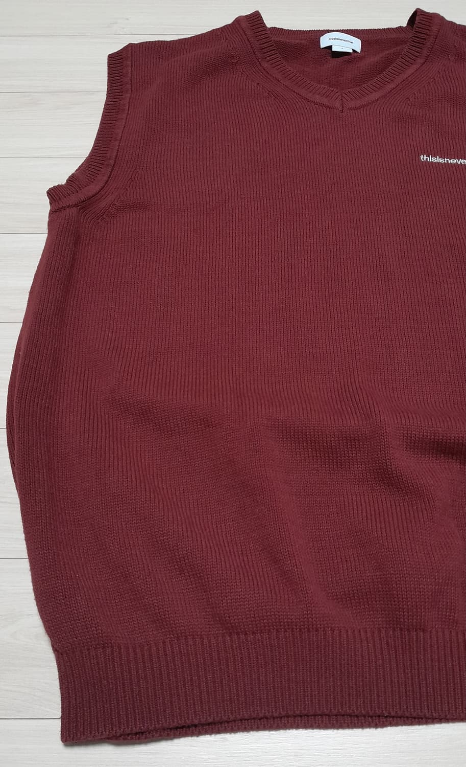 💥디스이즈네버댓 니트 베스트 버건디 (L)
 상품이미지4