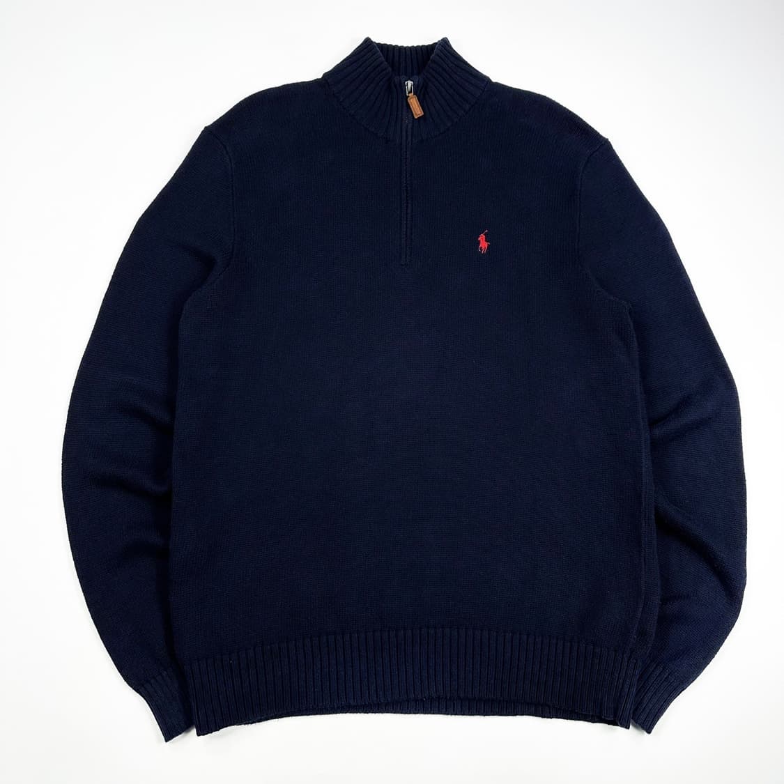 폴로 랄프로렌 포니 클래식 네이비 반집업 니트 (L) 상품이미지2