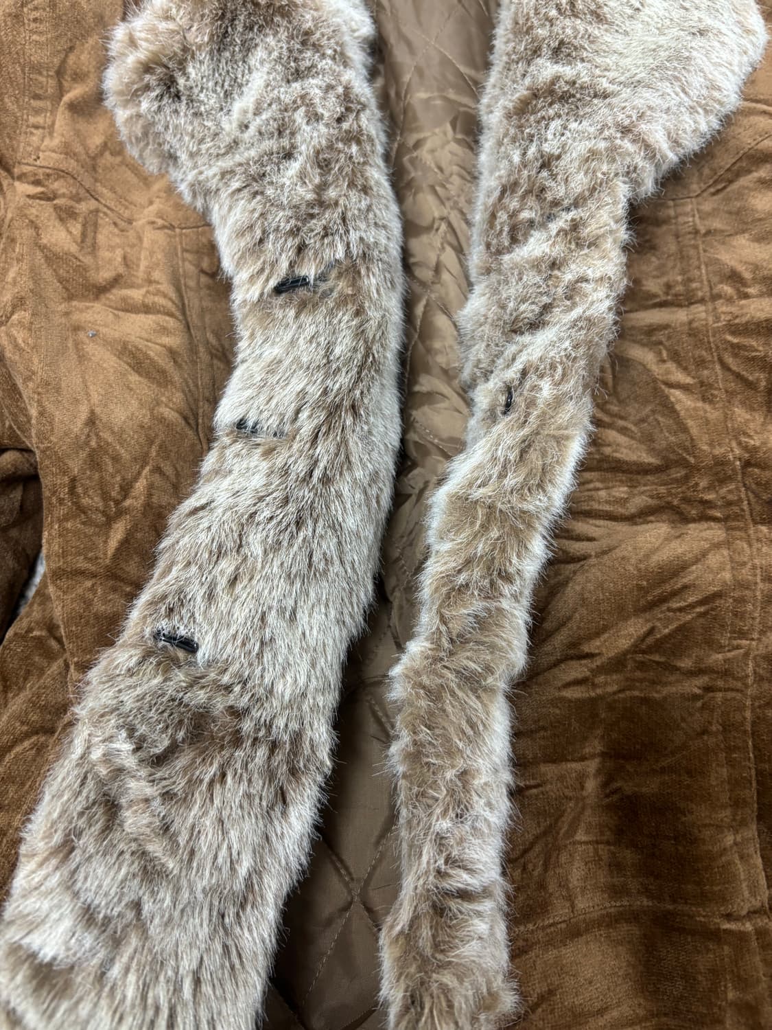 [VKEI] Fur Trimming Brown Jacket 상품이미지4