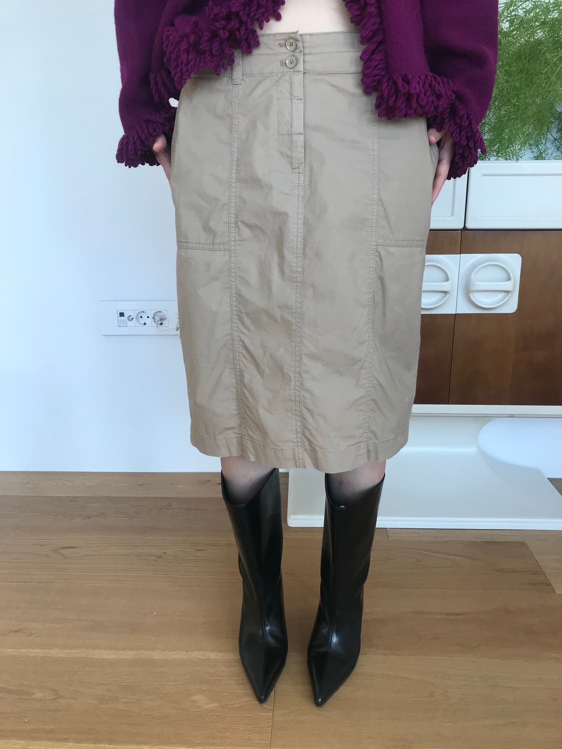 vintage beige skirt (29inch) 상품이미지3