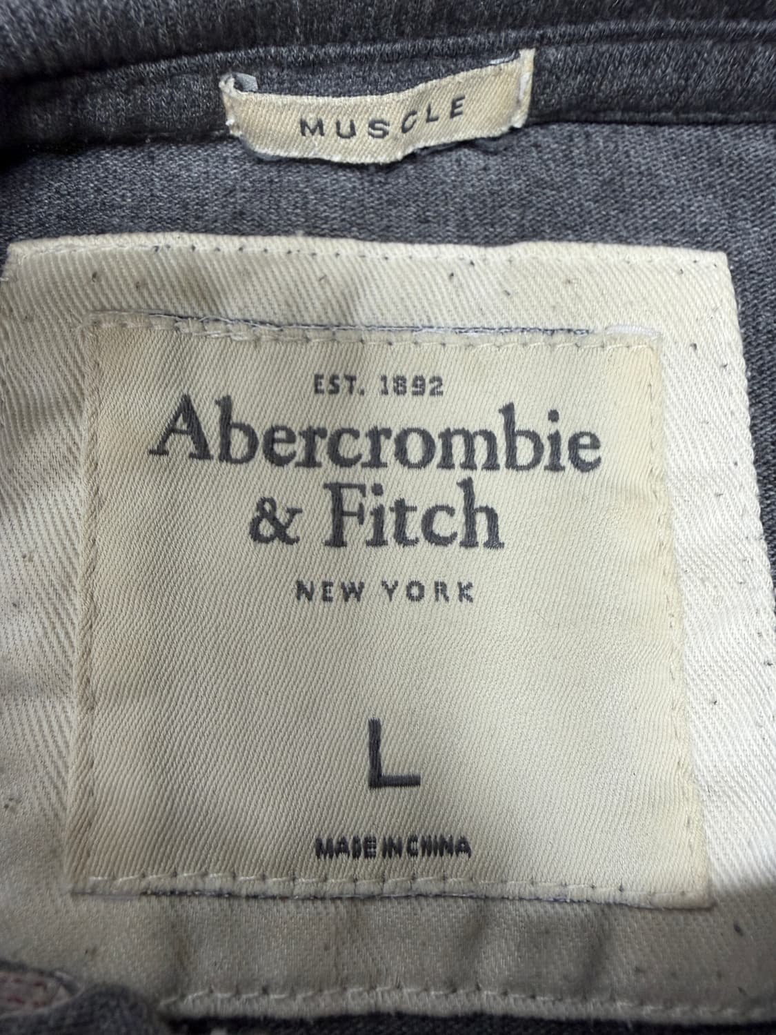 아베크롬비 그레이 슬리브리스 L 상품이미지3