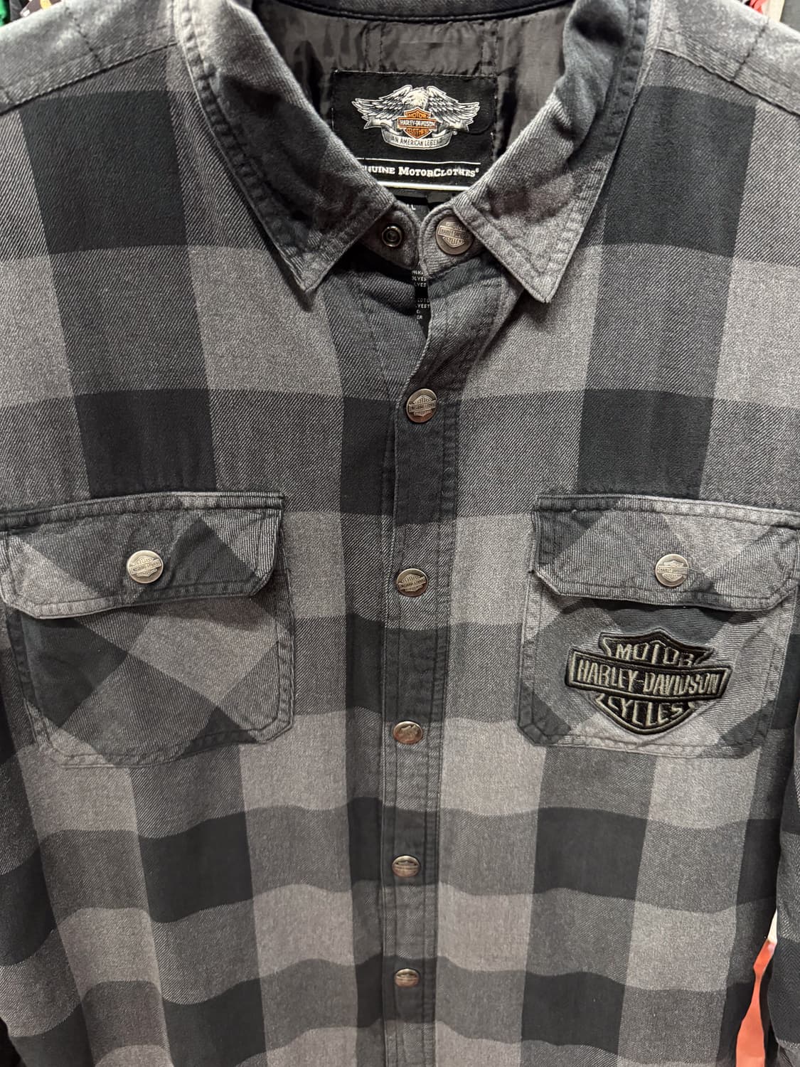 2024년 빈티지 할리 데이비슨 체크 플란넬 셔츠 상품이미지3