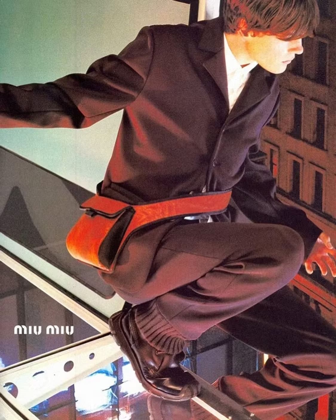 Miu Miu 2000s 남성복 울 밀리터리 더블 브레스티드 코트 상품이미지2